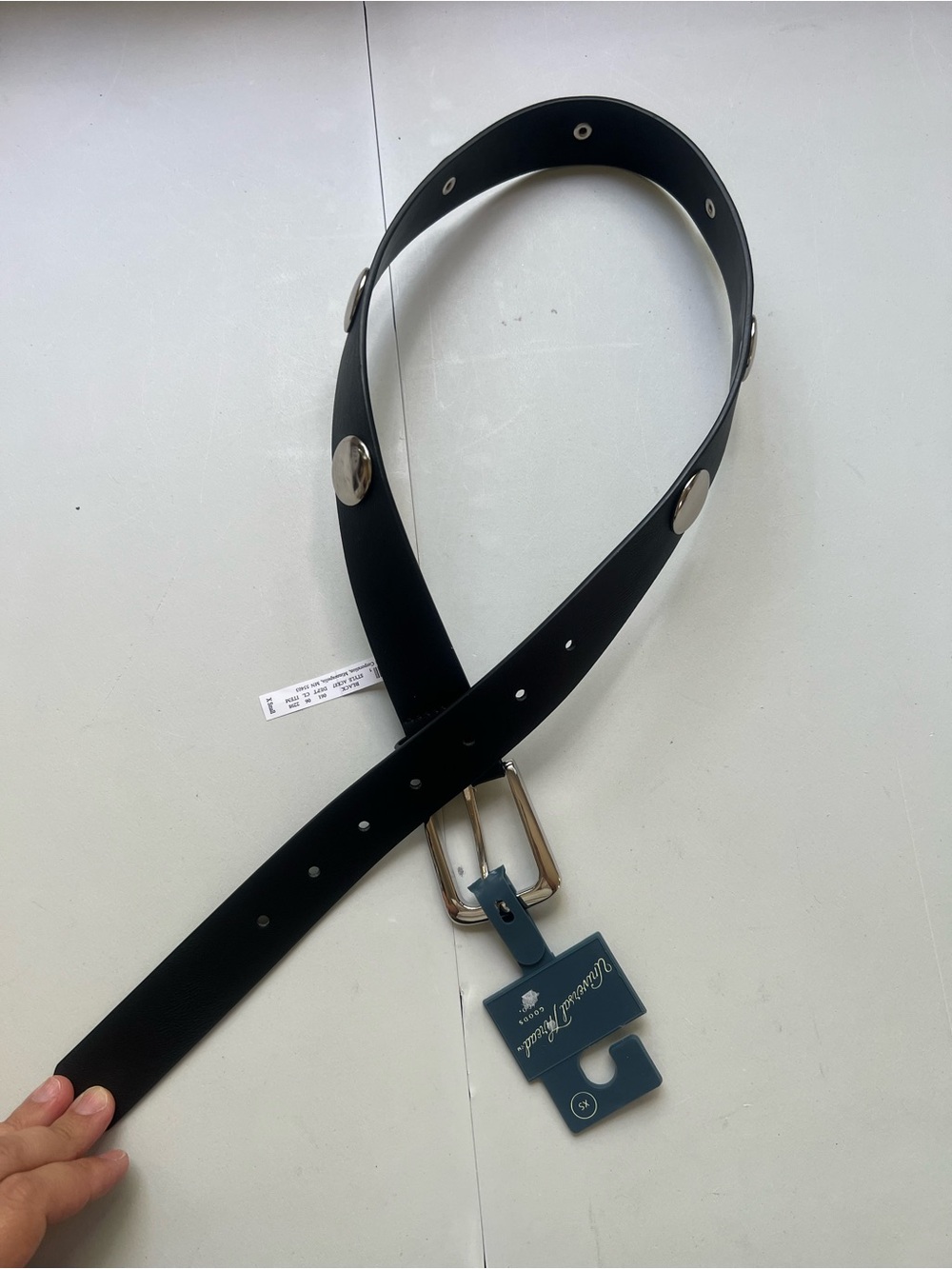 Universal Thread Black Belt with Gold Studs and Buckle